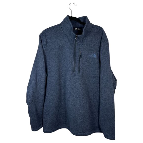 North Face Gordon Lyons Blue 1/4 Fleece Sweater Men's Size XXL - Picture 1 of 5